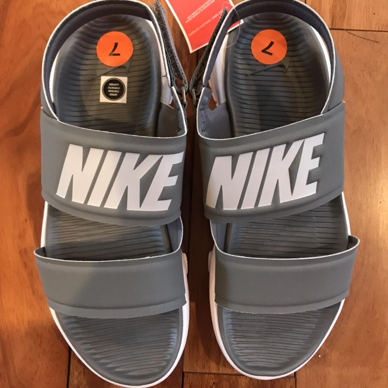 Gray nike tanjun online sandals