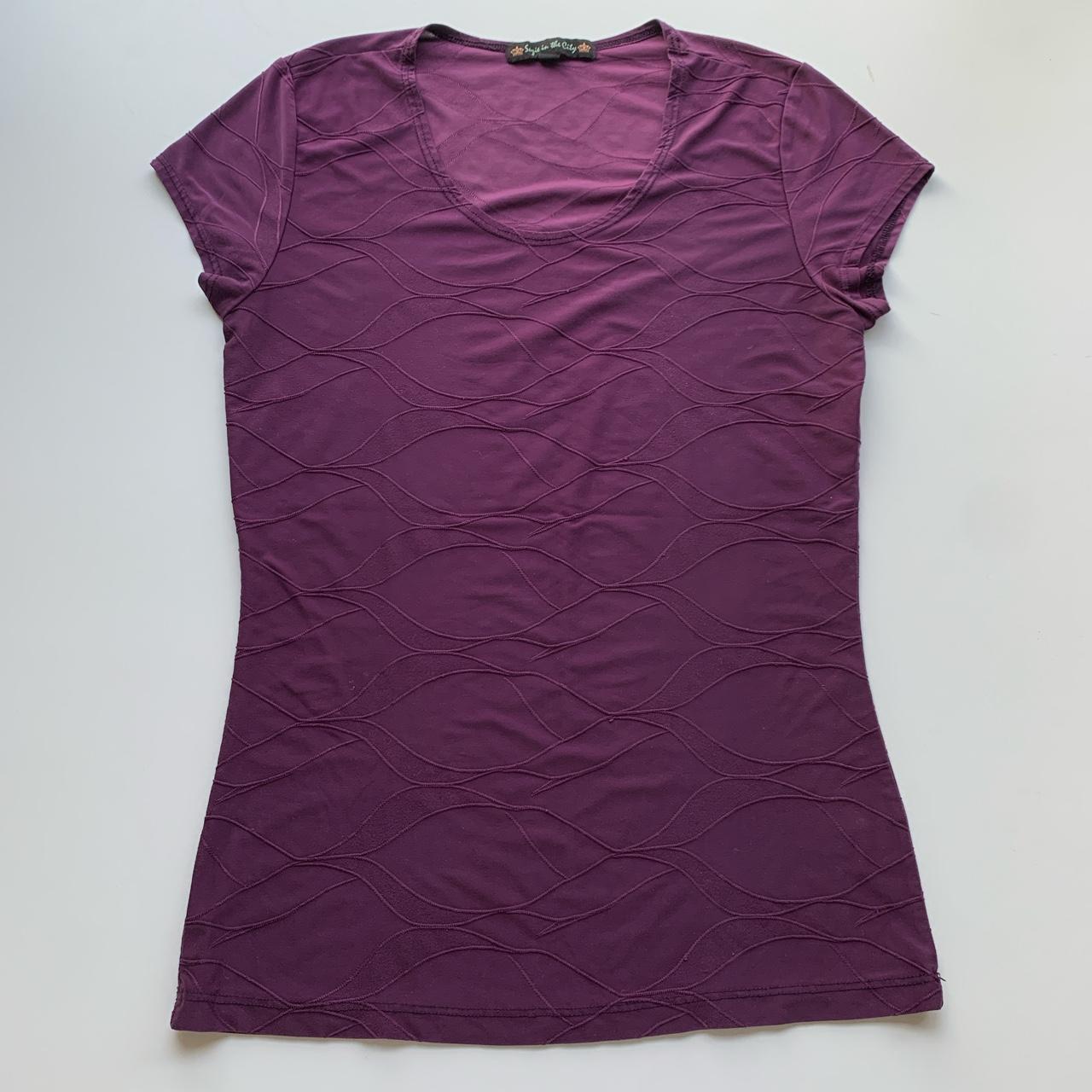 Vera Wang Women's Purple Shirt | Depop