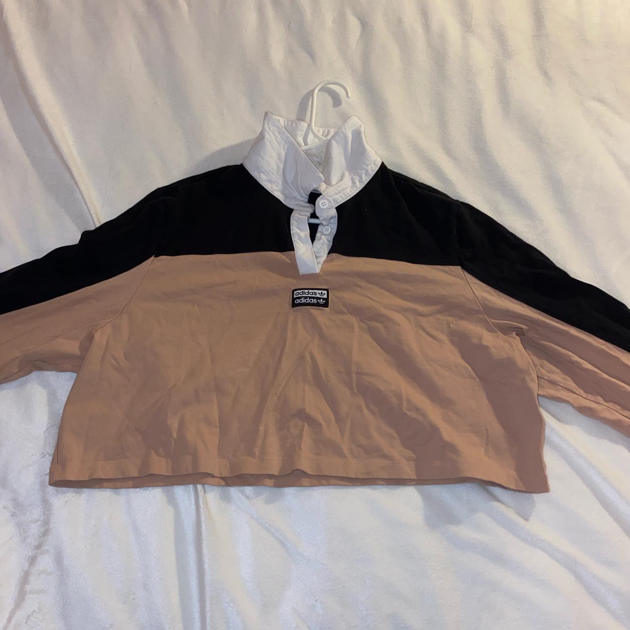 adidas crop top in size xl; barely worn! color is - Depop