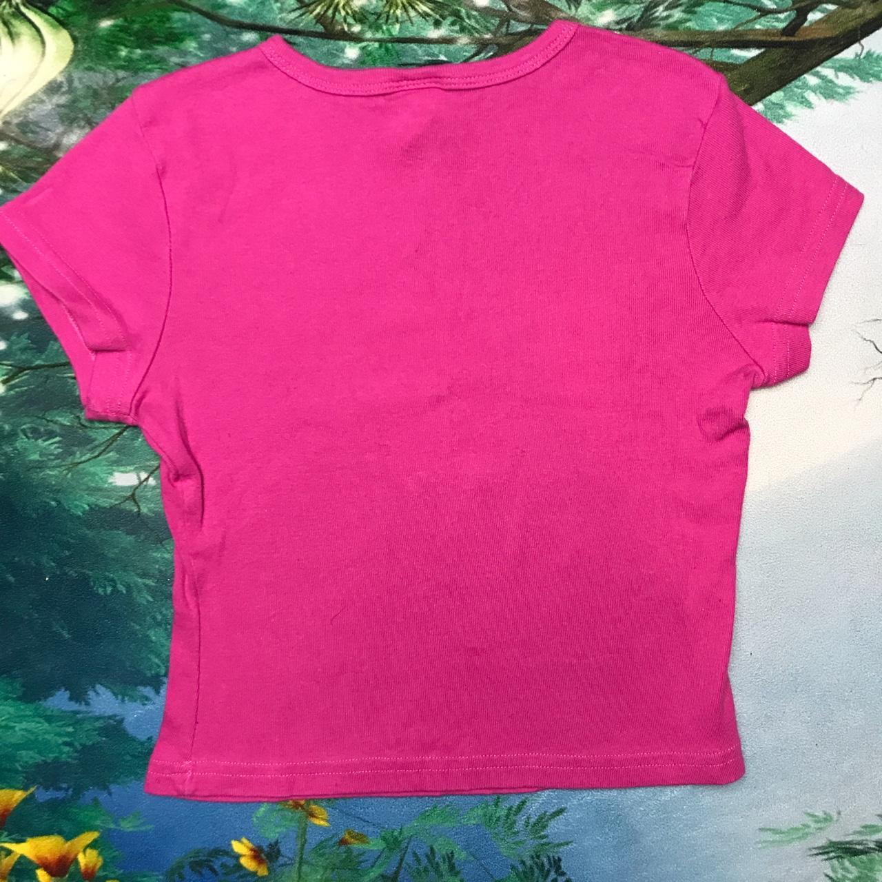 Y2k baby tee. The cutest pink baby tee with puppy... Depop