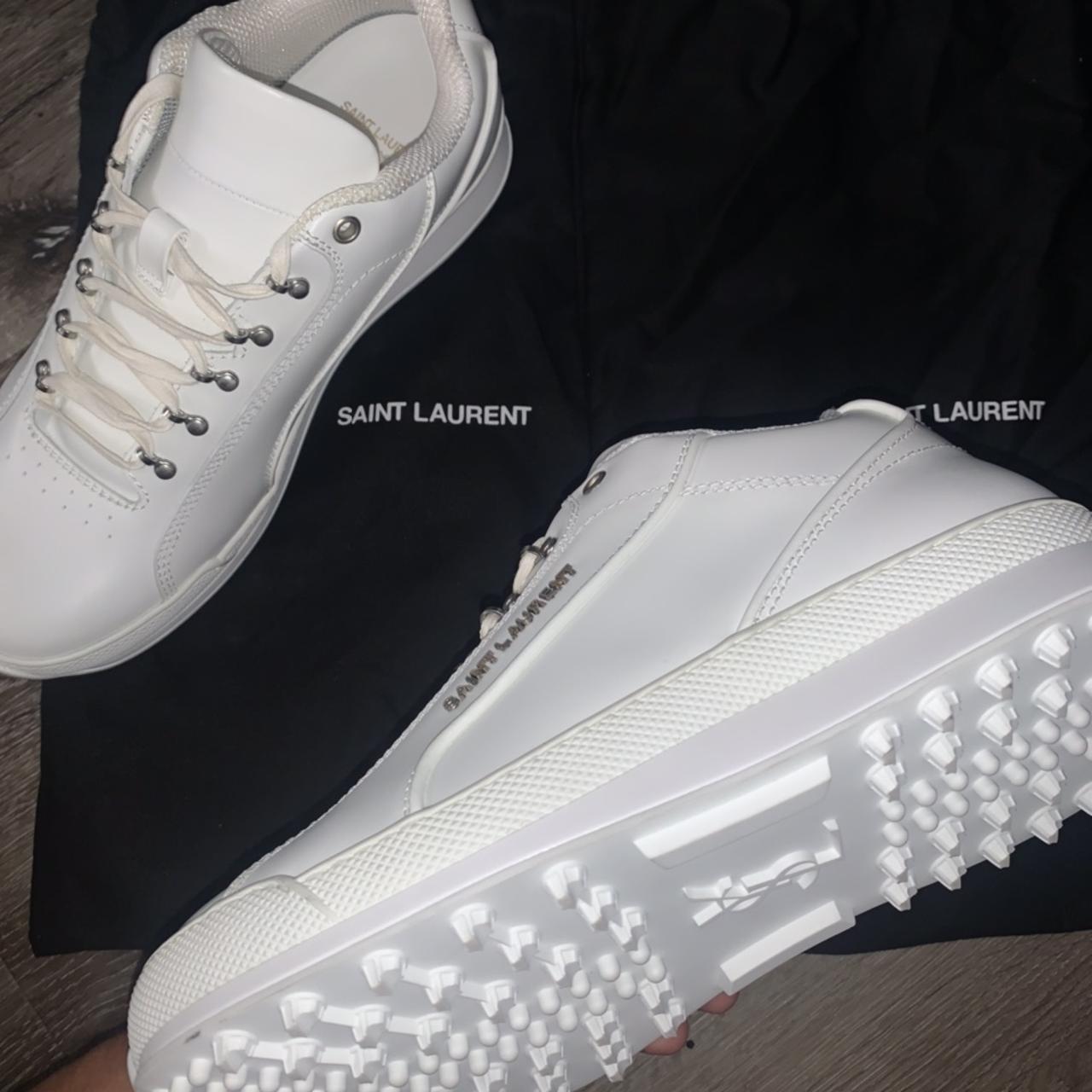 Saint laurent outlet white jump sneakers