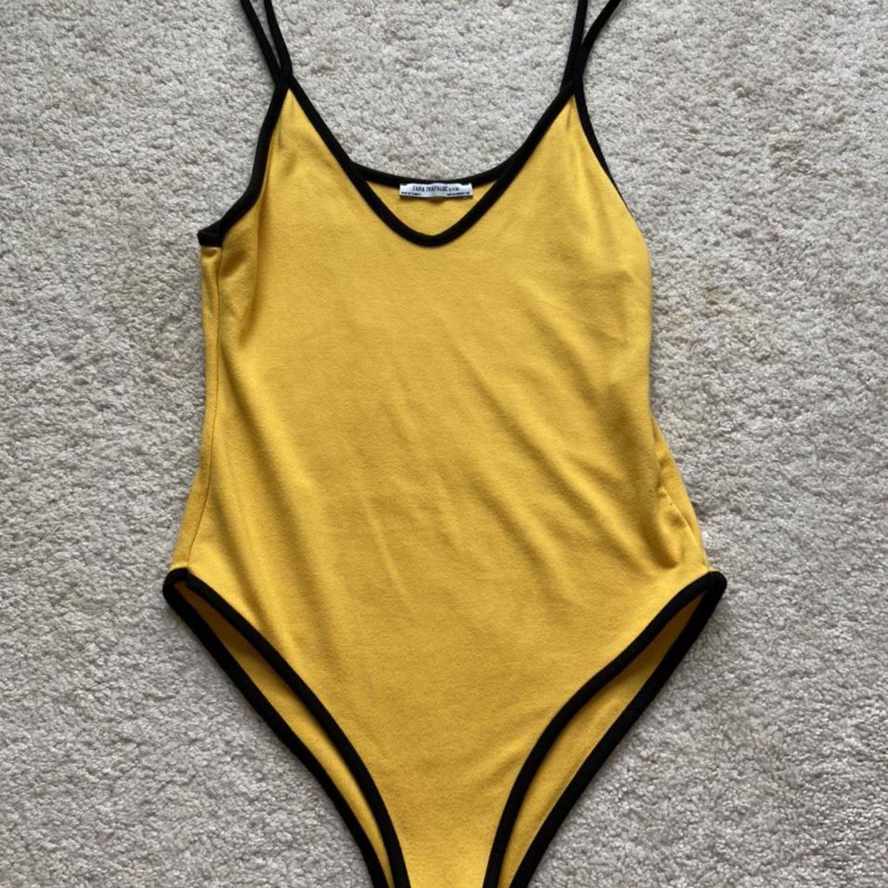 Zara yellow bodysuit zara bodysuit yellow fall... Depop