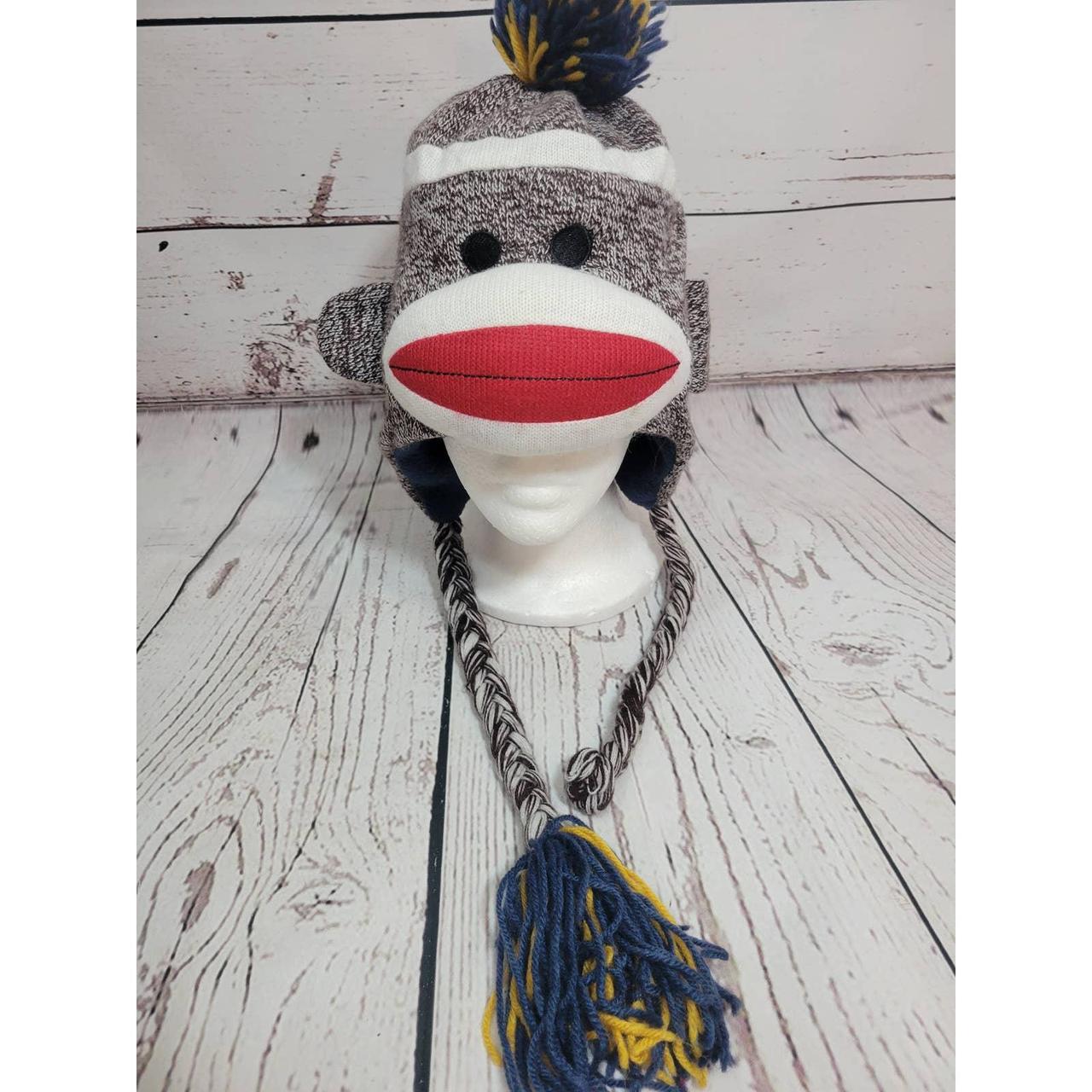 Plushland Sock Monkey Stocking Hat Cap Beanie St.... Depop