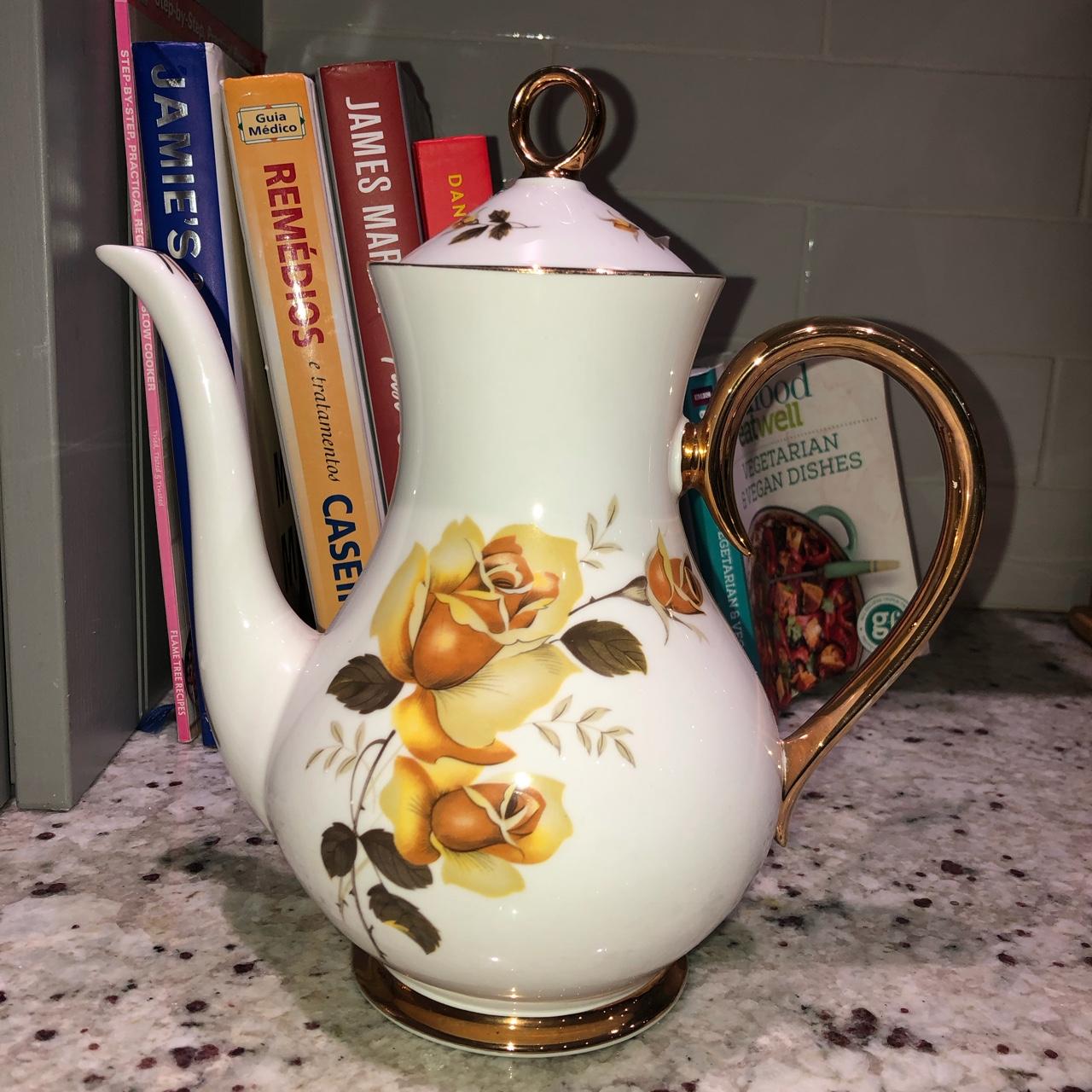Vintage Finest Bone China Big Teapot With Lid Made... Depop