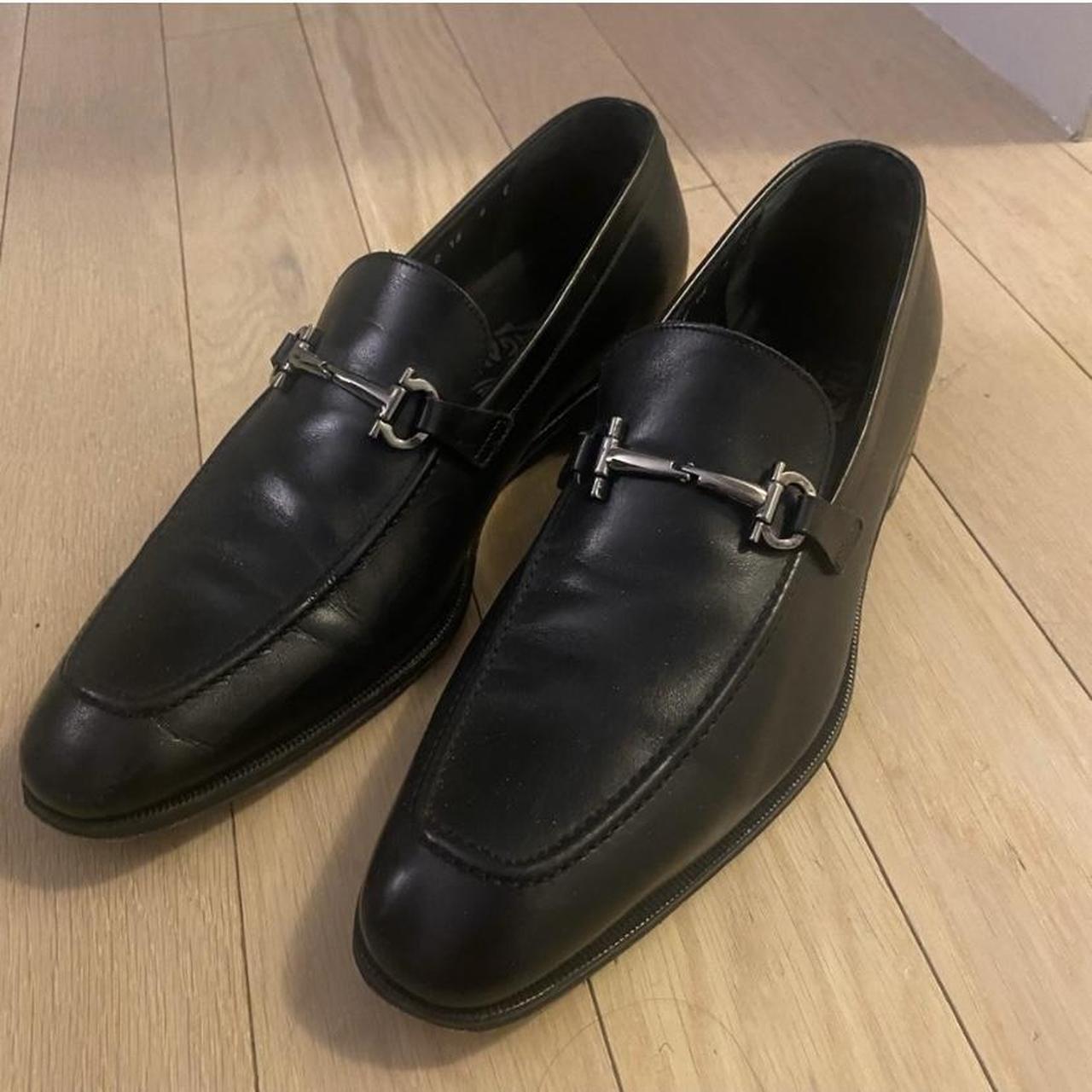 Ferragamo silver discount gancini bit loafer