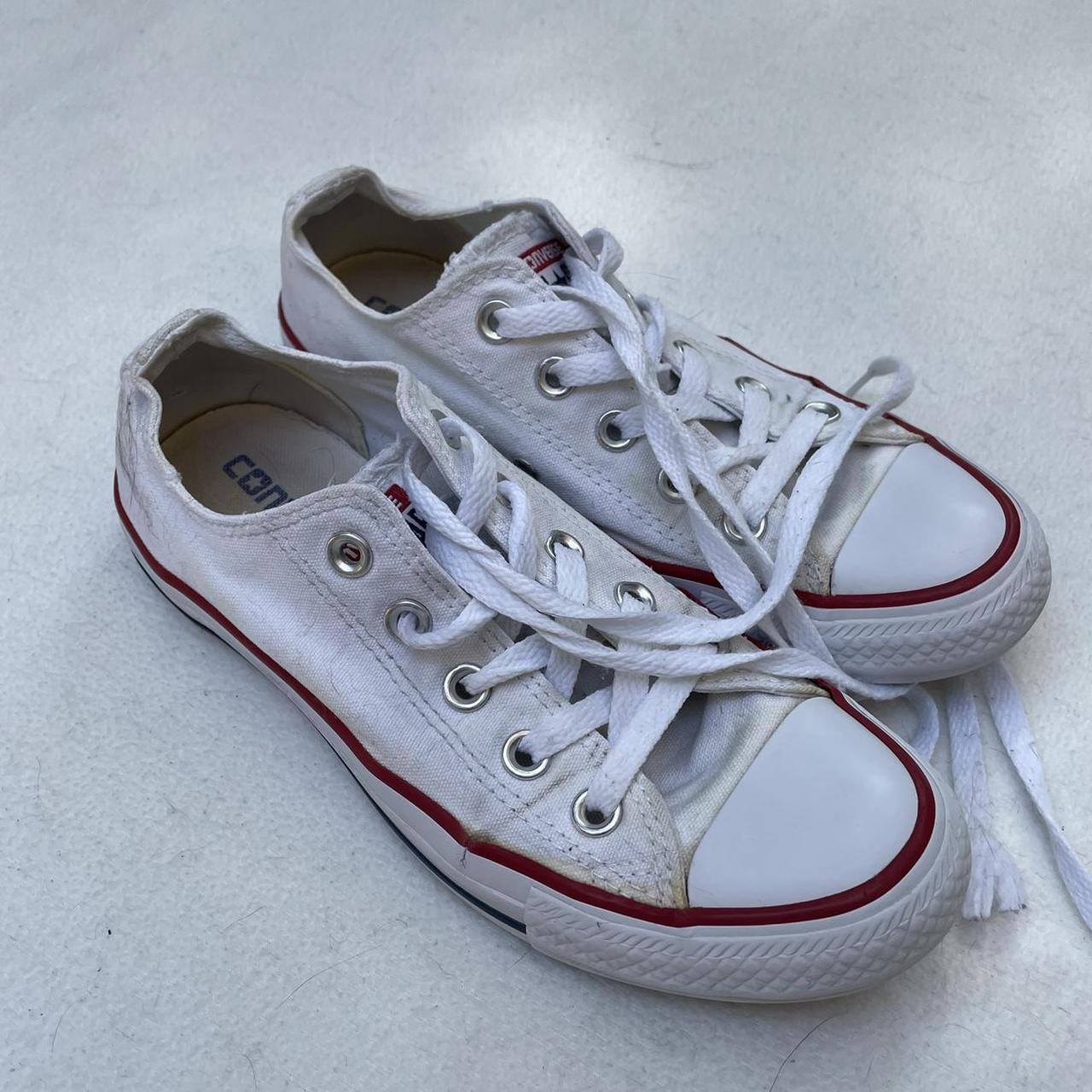 white converse trainers size 4
