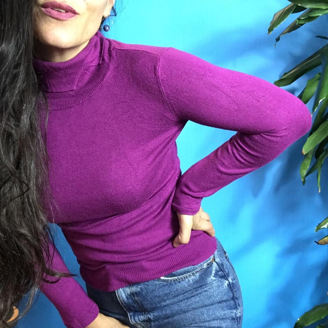 Y K Armani Jumper Turtle Neck Purple Turtle Neck Depop