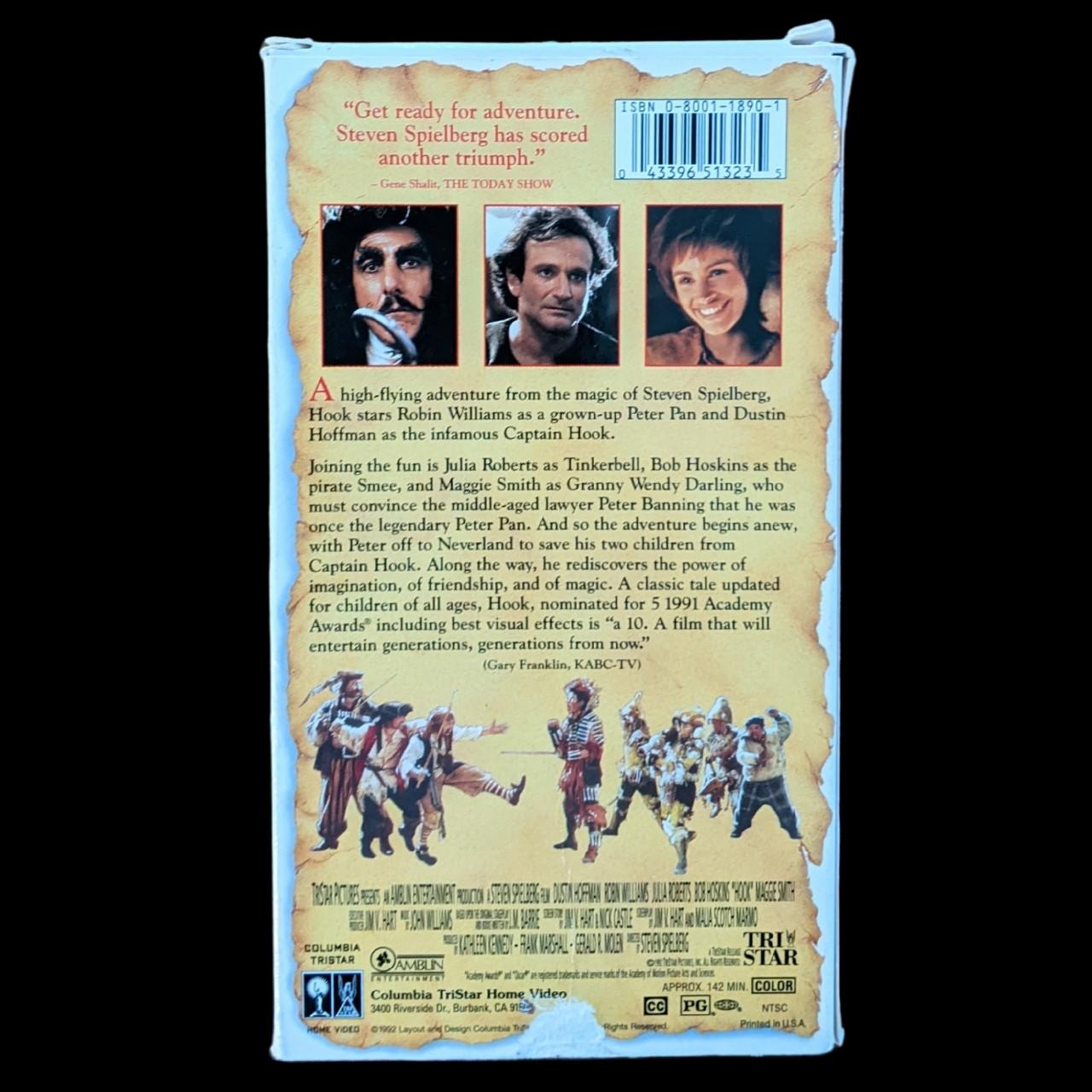 90s movie 1991 Hook VHS Robin Williams Dustin... - Depop