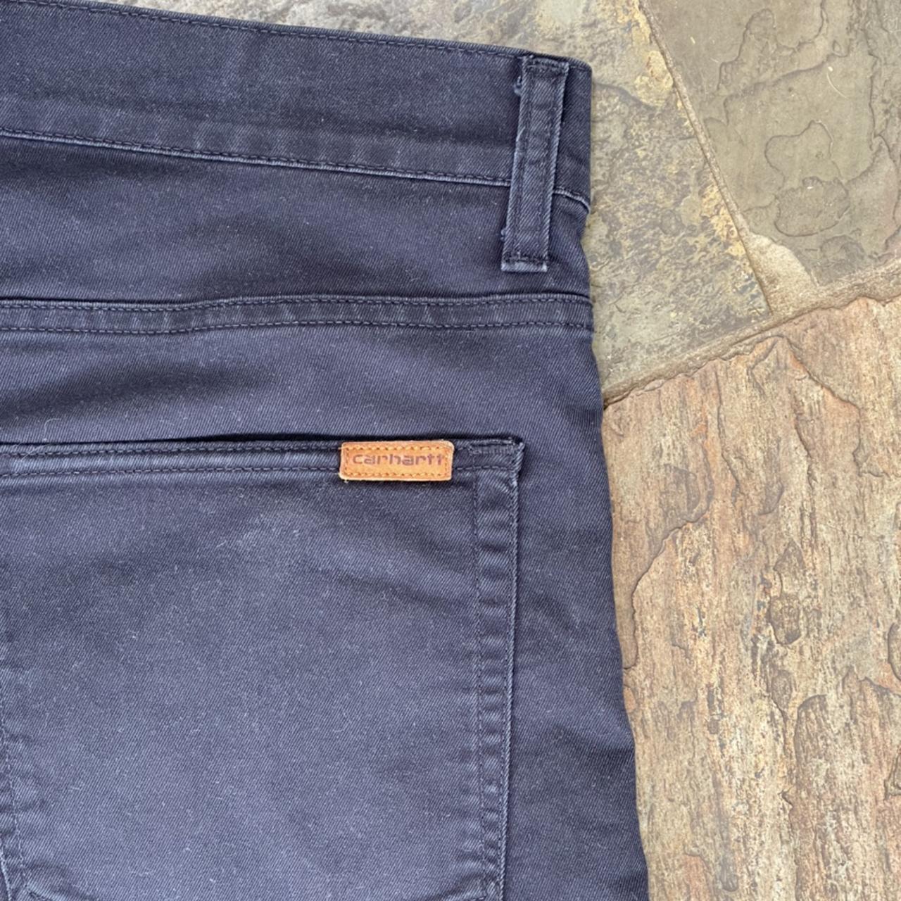 Carhartt Men's Navy and Blue Trousers | Depop