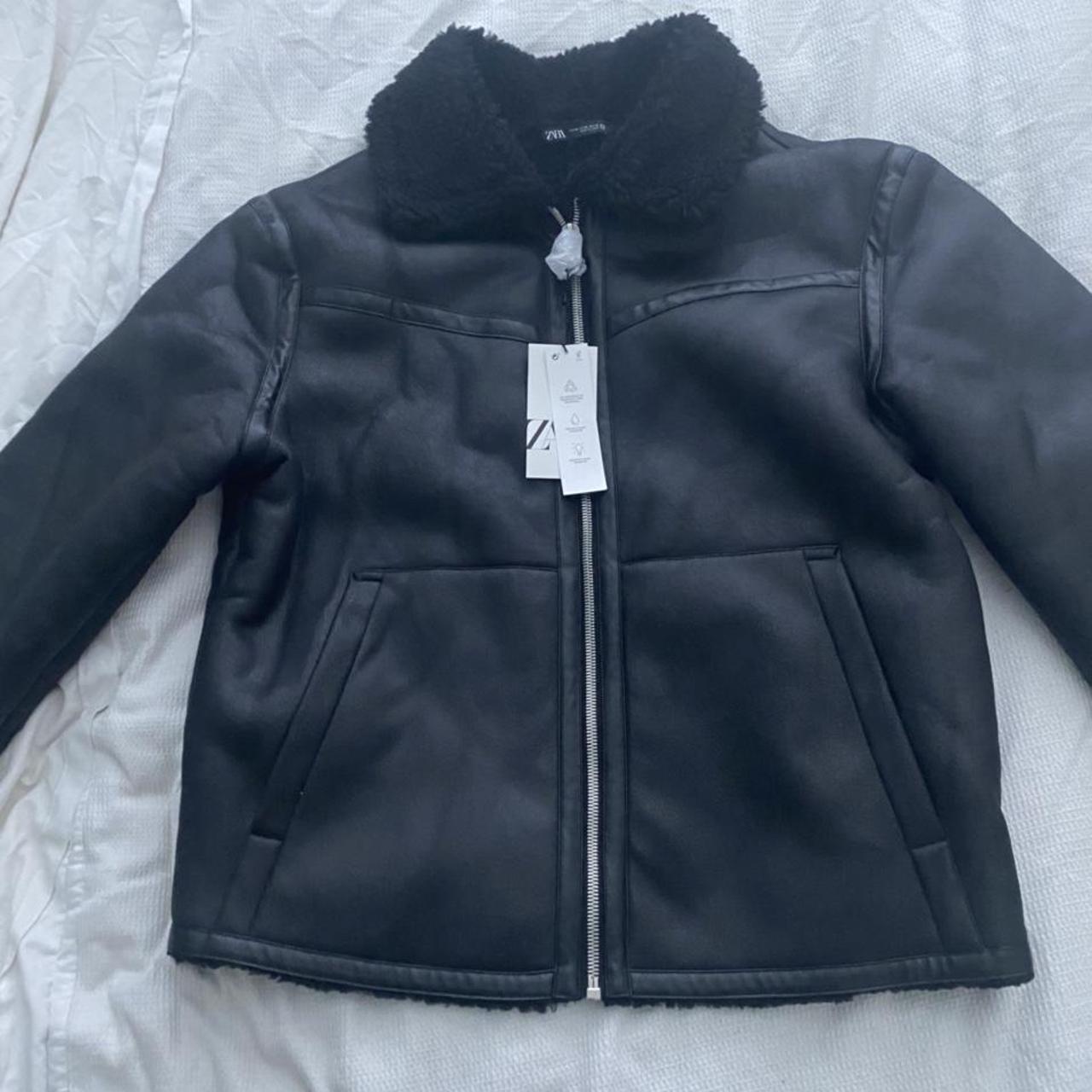 Leather Double Faced Zara Black Jacket For Man Zara Double Faced Jacket  Brand New Get You