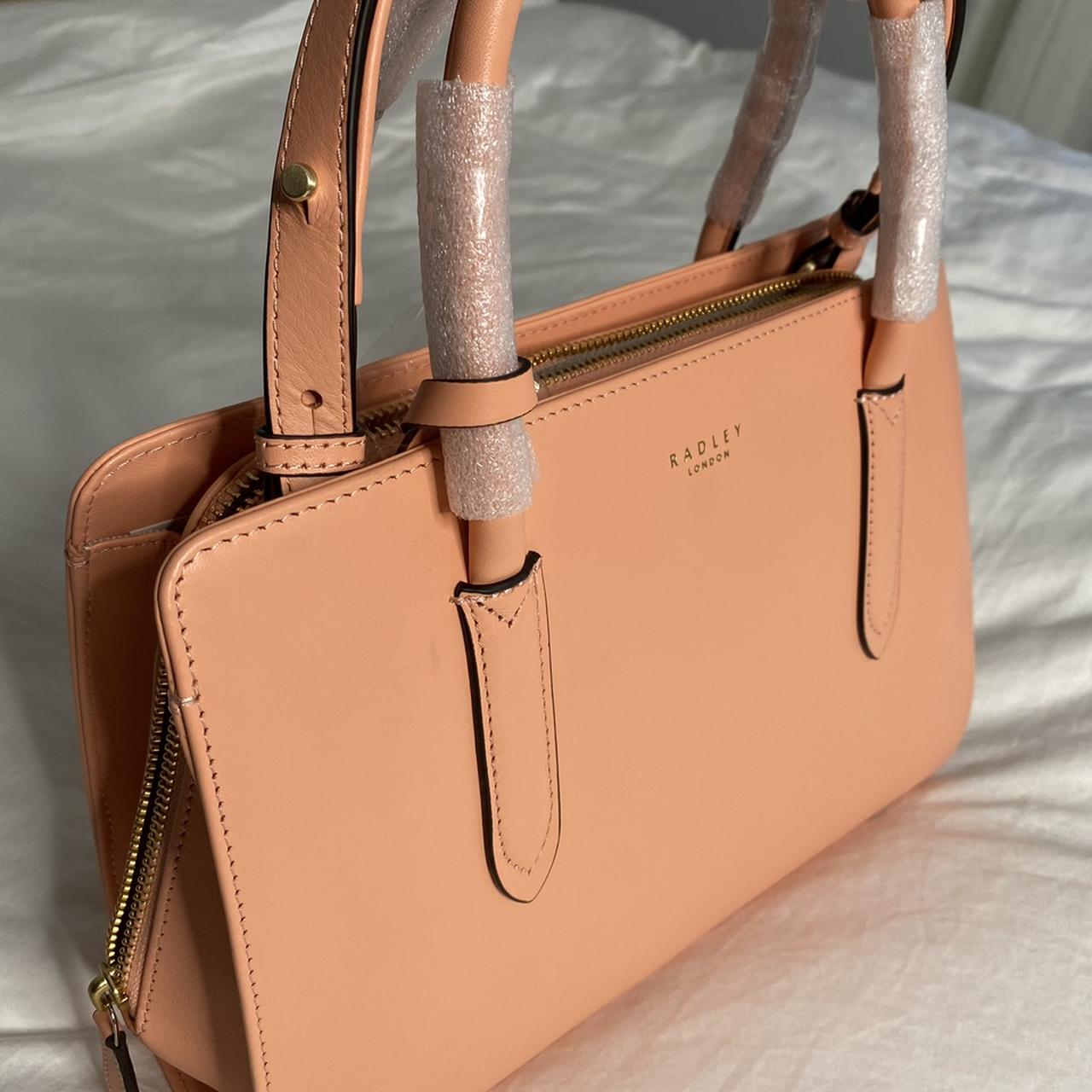 Radley Women's Pink and Orange Bag Depop