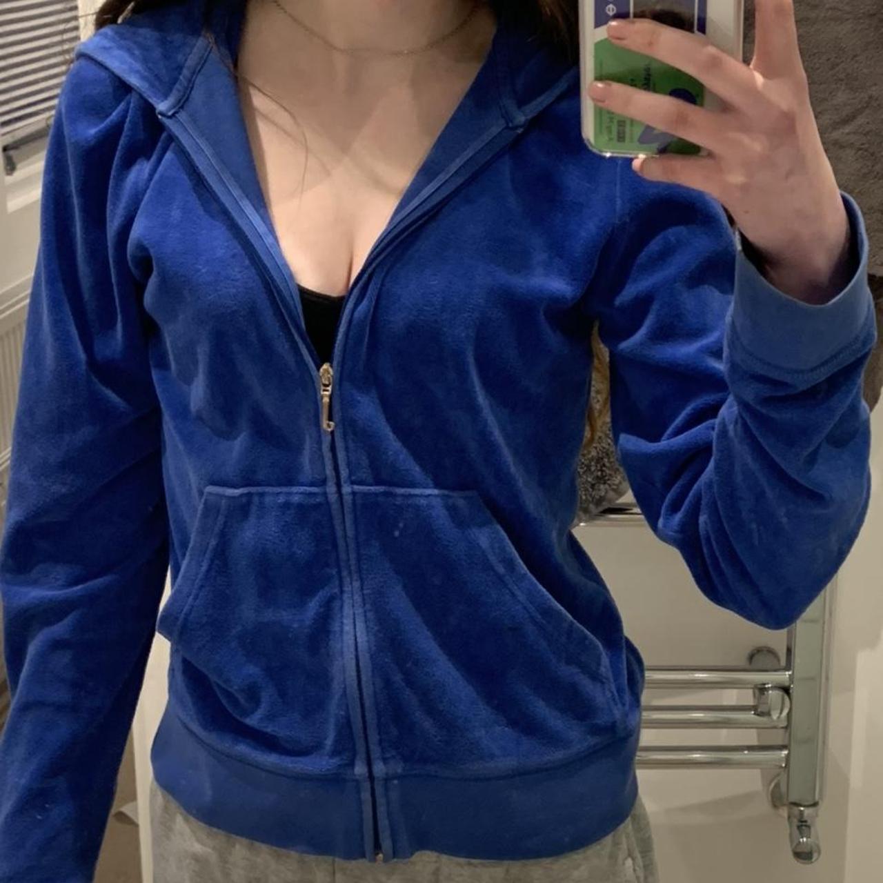 OPEN TO OFFERS!! blue juicy couture zip up. Send... - Depop