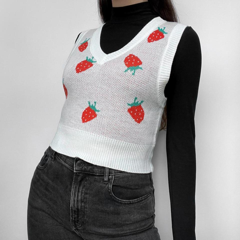 levi strawberry sweater vest