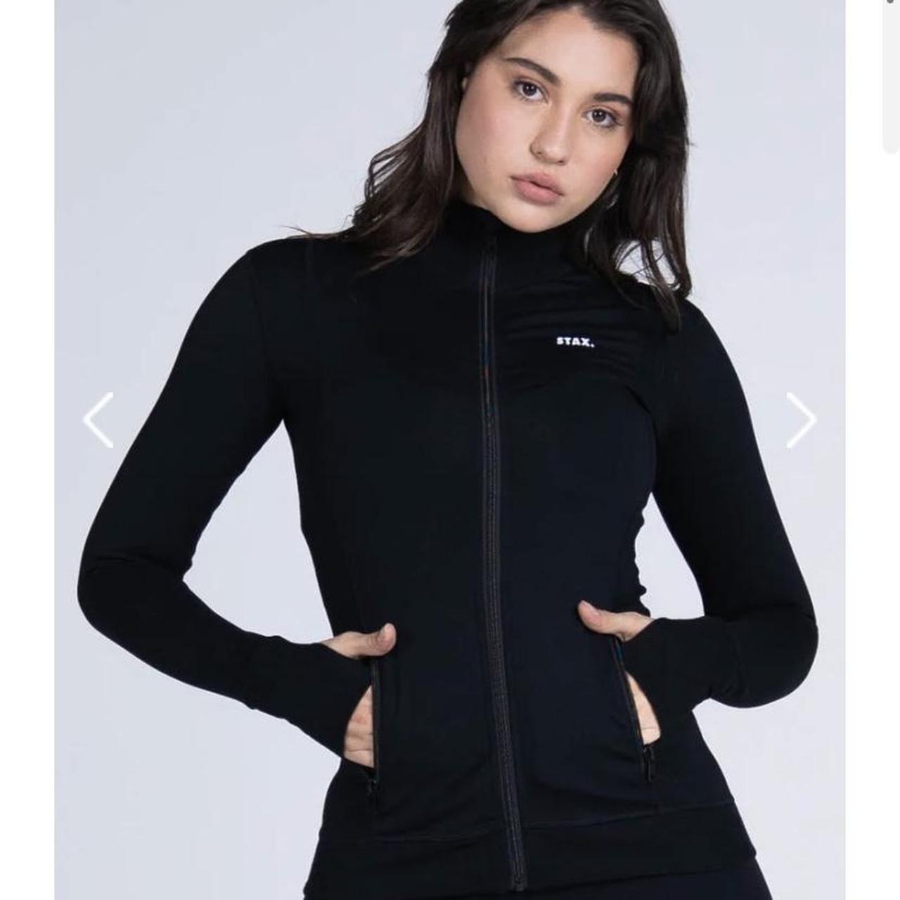 selling stax black zip jacket in XS (or willing to... - Depop