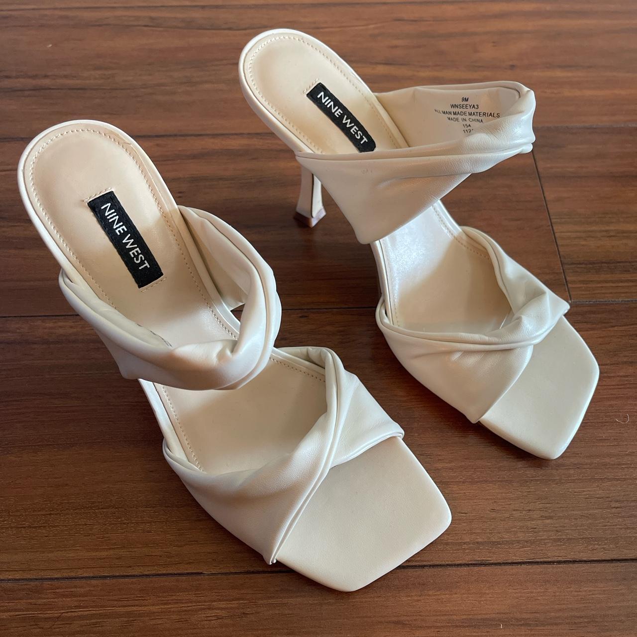 Nine west white store heels