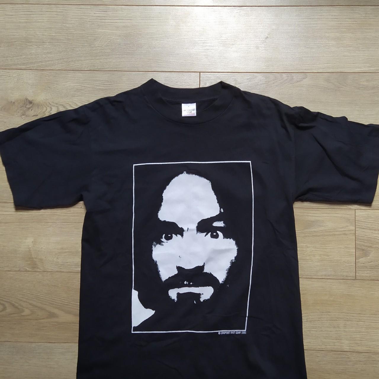 Charles Manson Vintage Zooport Riot Gear 1991 T-... - Depop