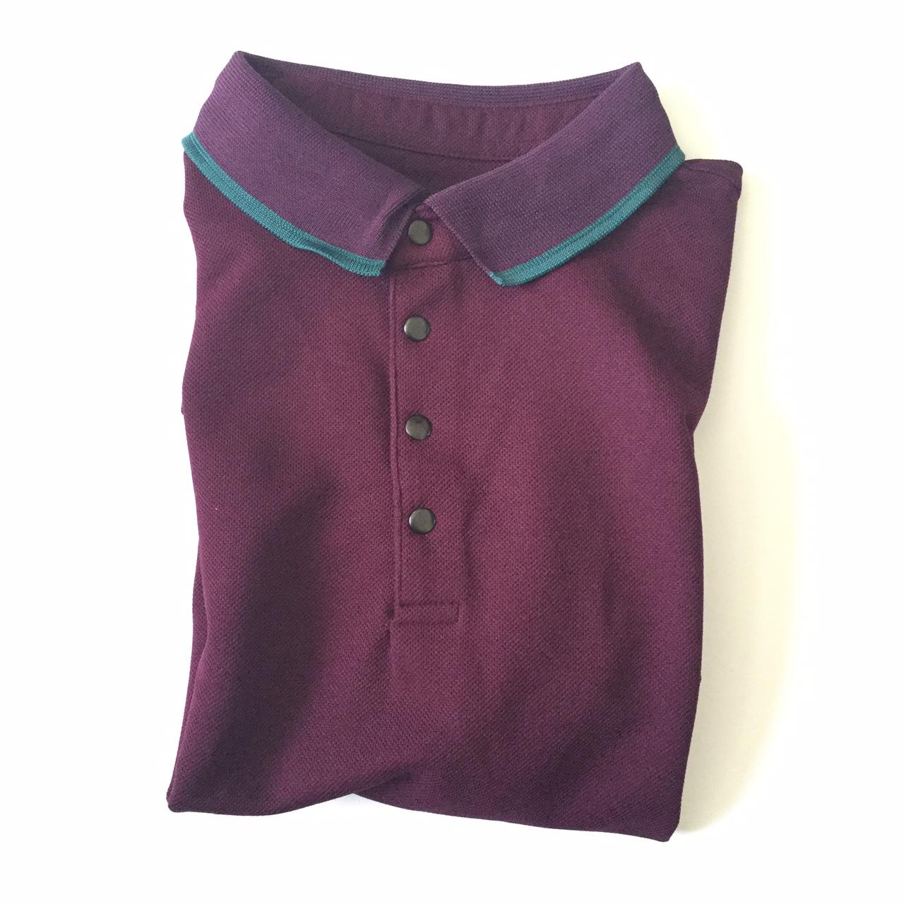 River Island polo shirt in purple with turquoise... - Depop