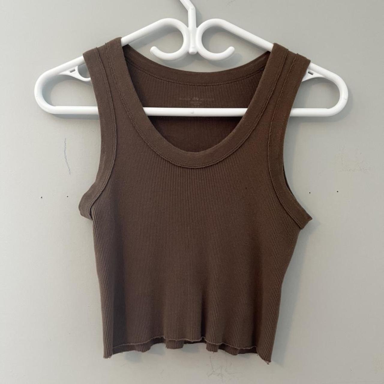 Brandy Melville Women's Brown Top Depop