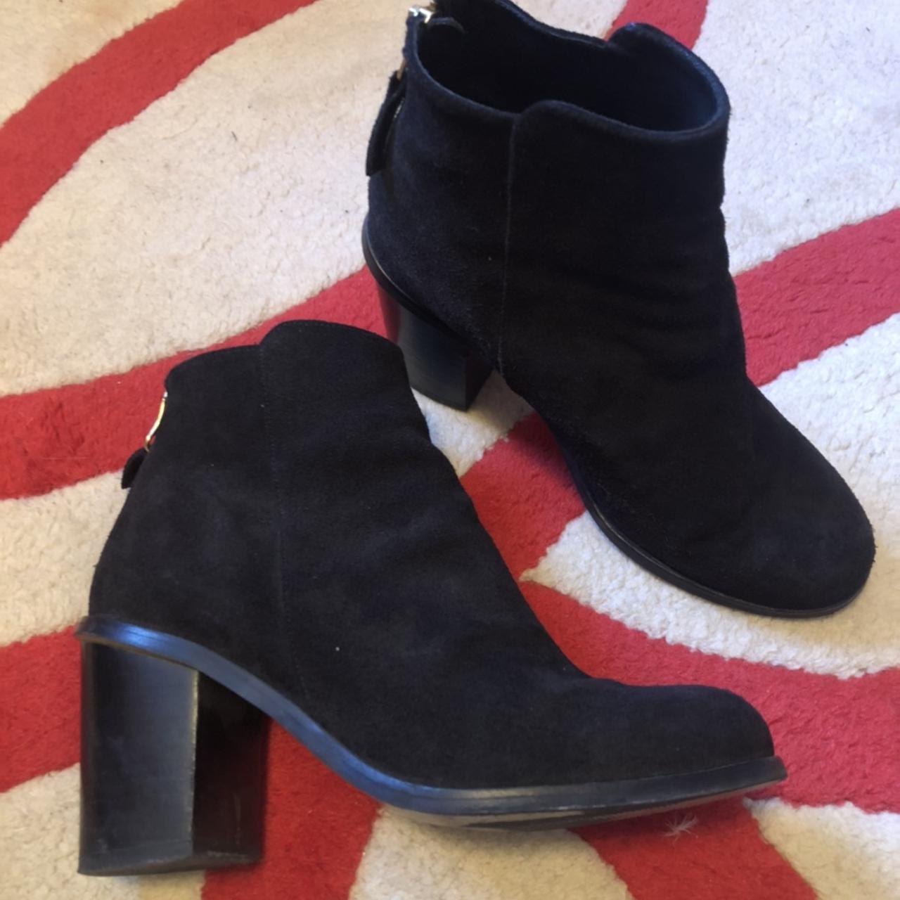 Office black clearance suede boots