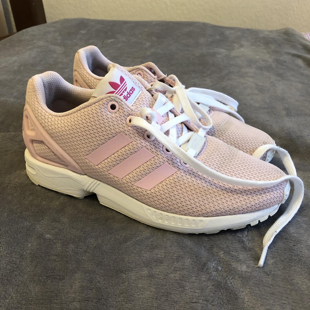 Adidas zx flux shop pink and silver