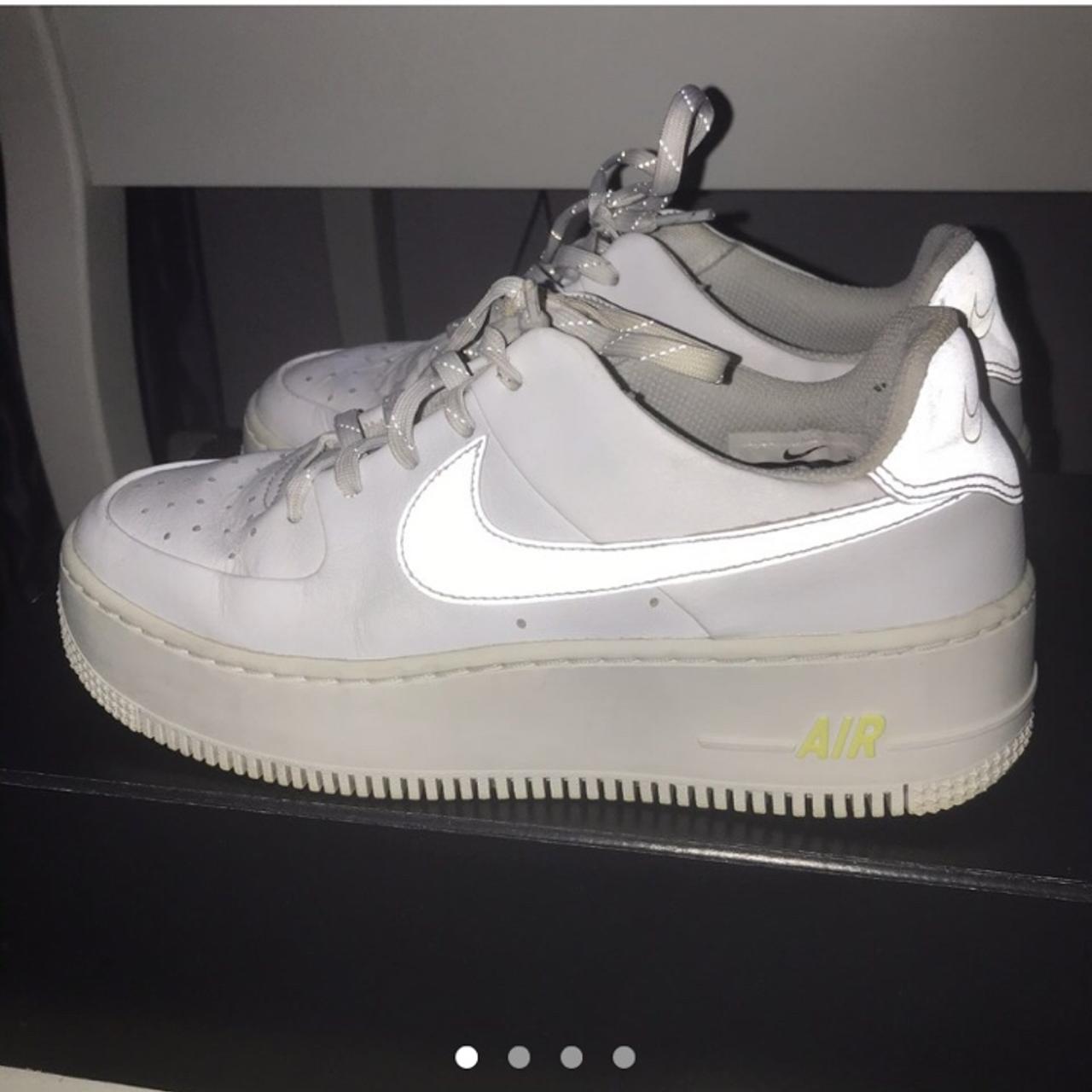 white reflective air force 1
