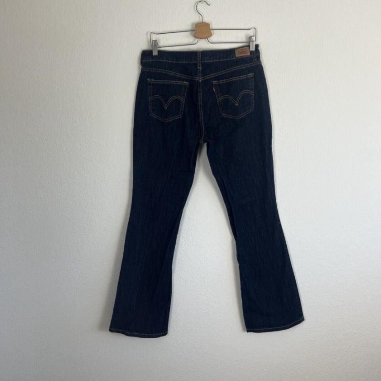 Womens Levi's 515 Bootcut Jeans Dark Blue Stretch... - Depop