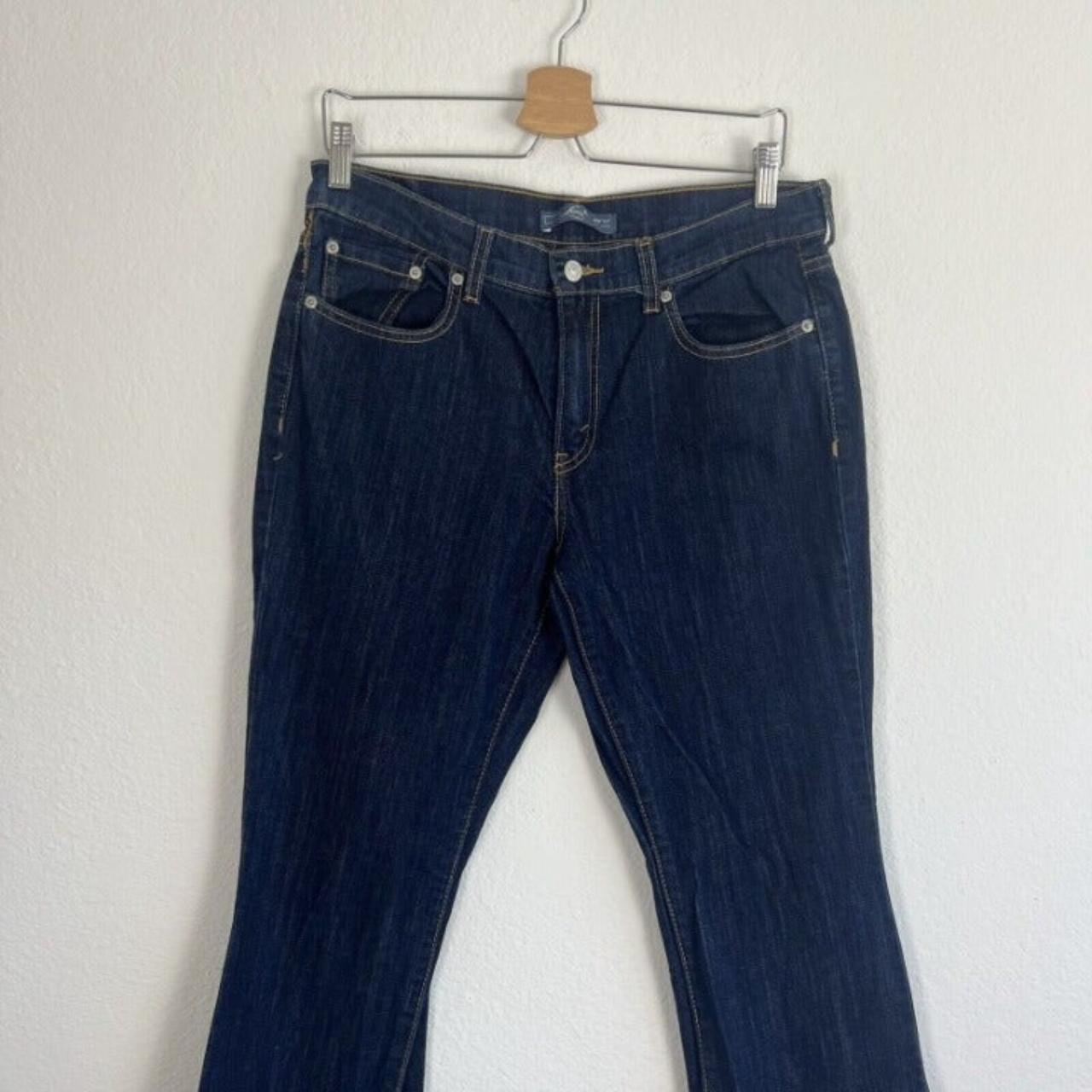 Womens Levi's 515 Bootcut Jeans Dark Blue Stretch... - Depop