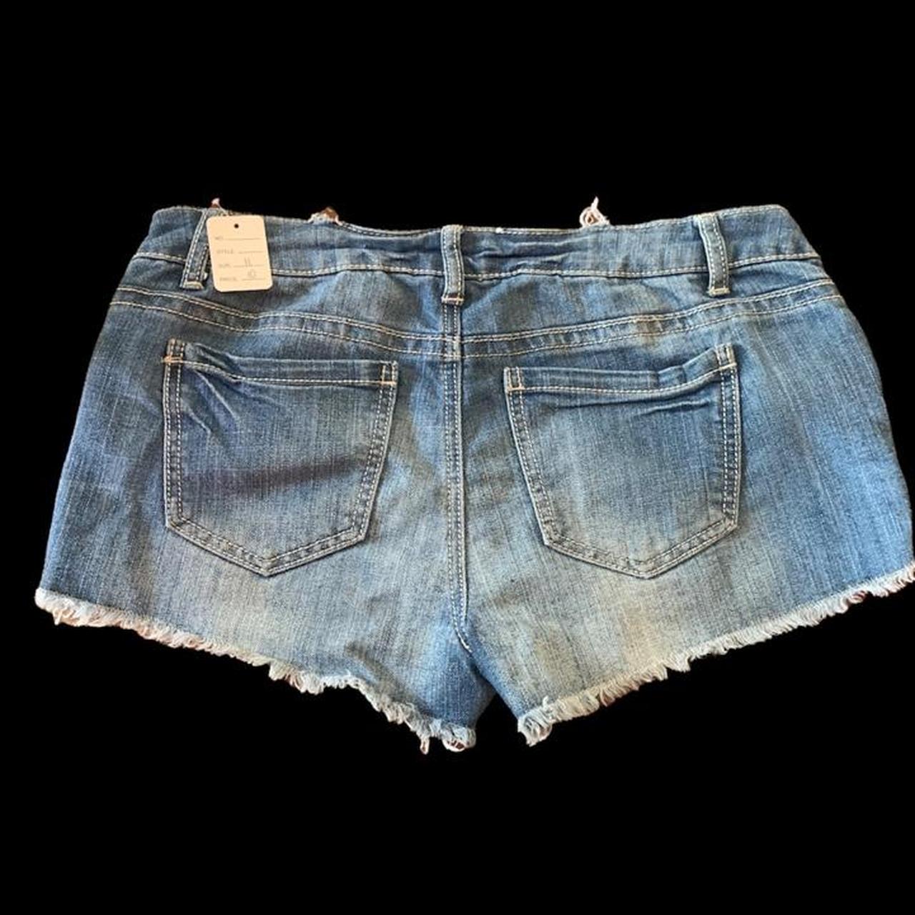 Medium wash jean shorts Cute detailed buttons on... - Depop