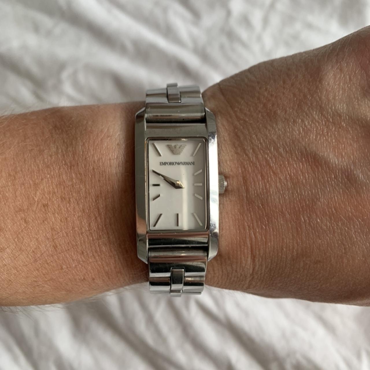 Emporio armani mini clearance mother of pearl watch