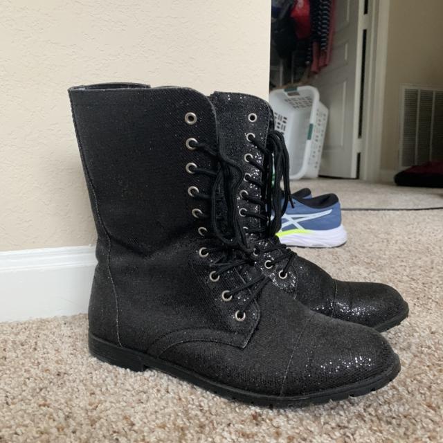 balera glitter combat boots