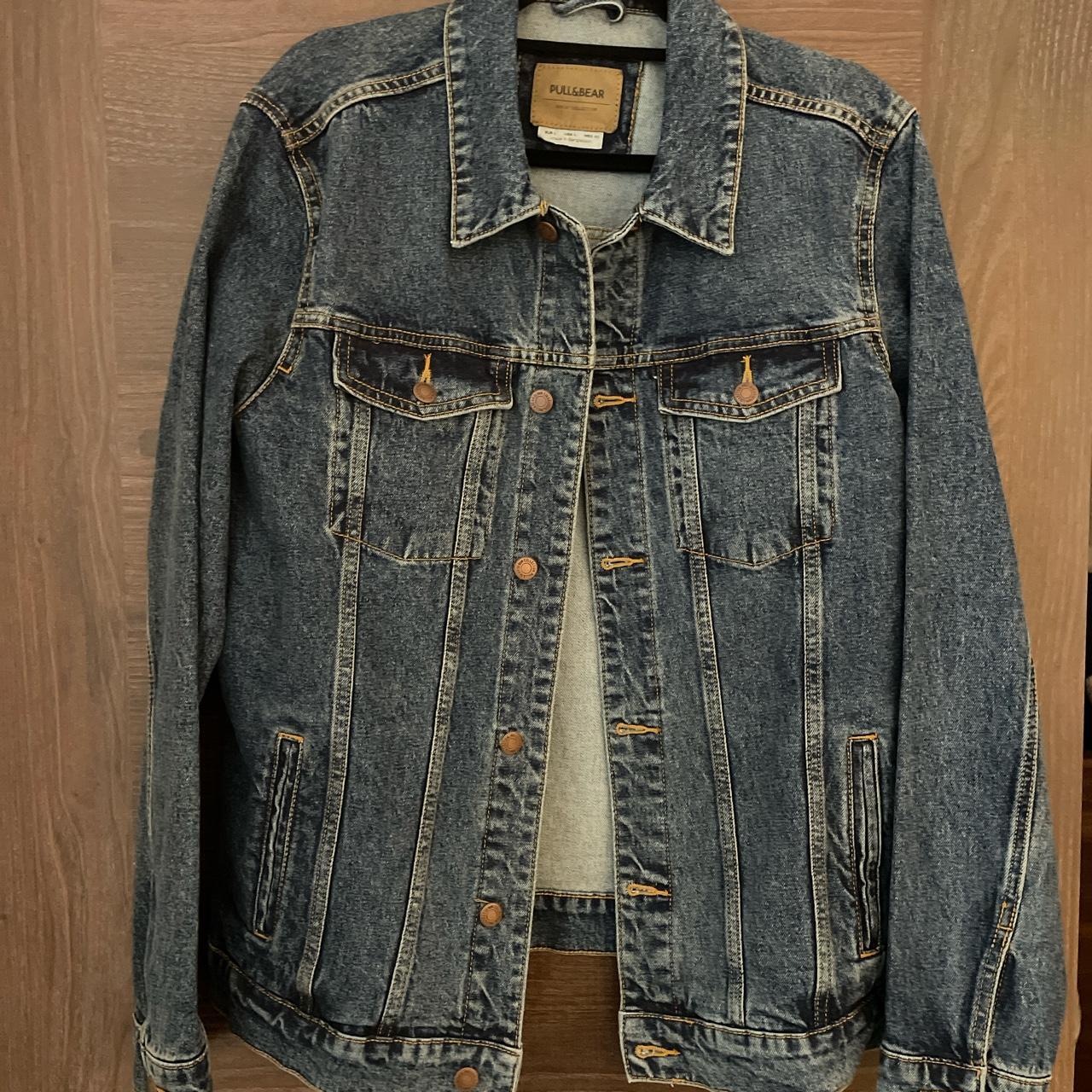 Pull & Bear men’s denim jacket Large Never worn -... - Depop