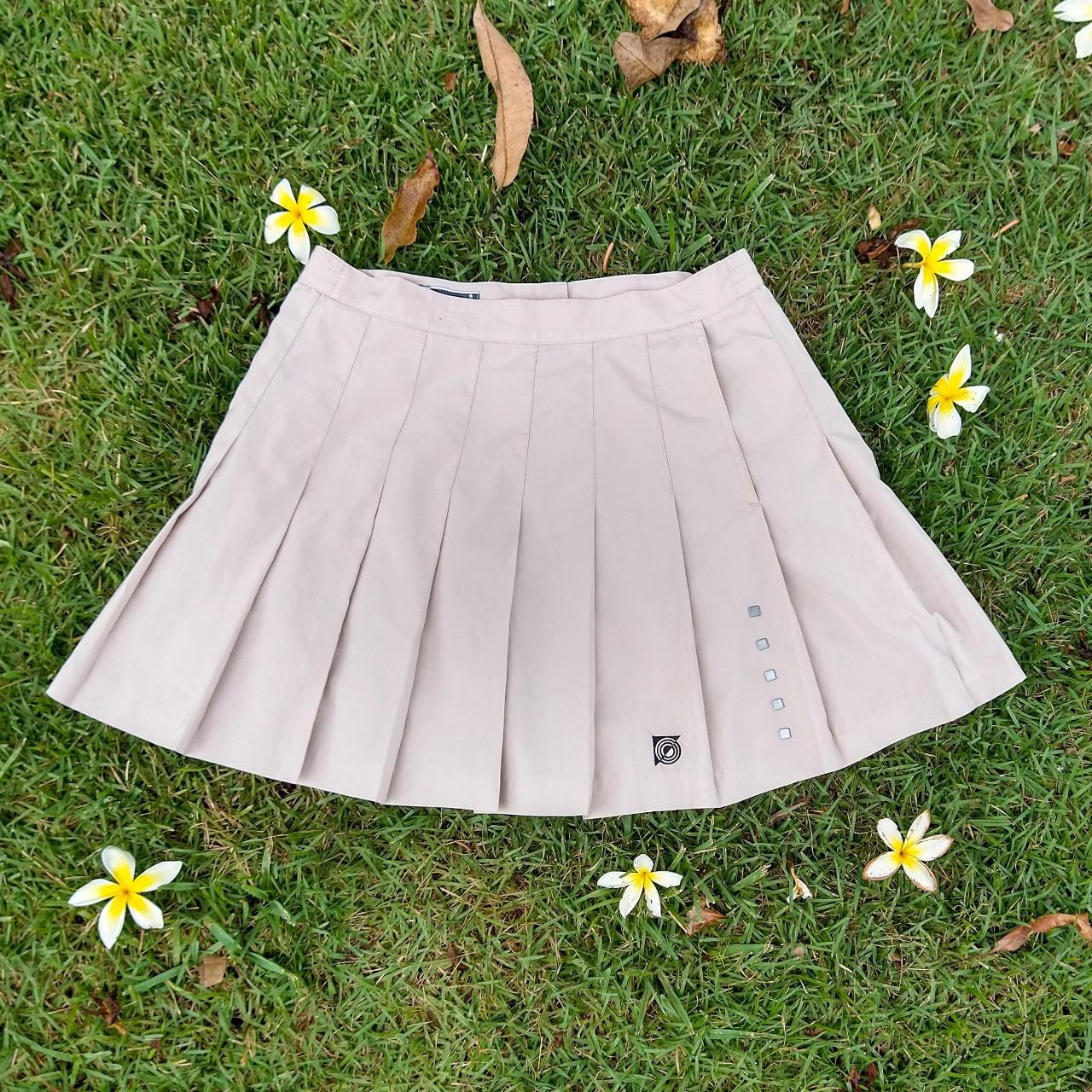 Women's Cream and Tan Skirt