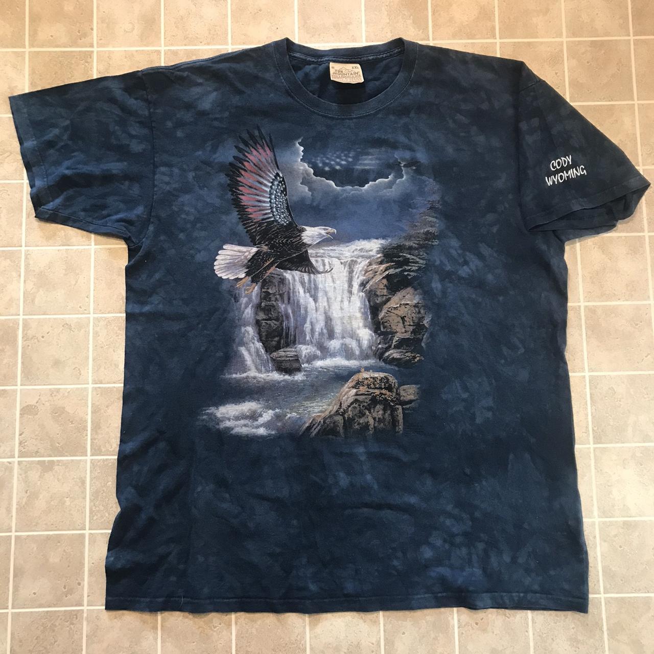 The Mountain Men's Navy and Blue T-shirt | Depop