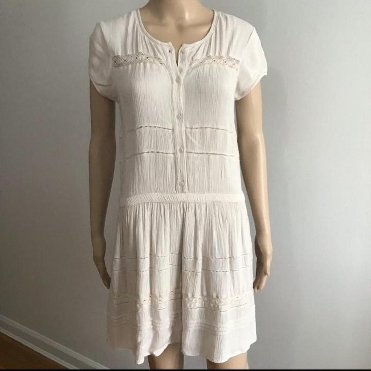 Aritzia Women's Pink and Cream Dress Depop