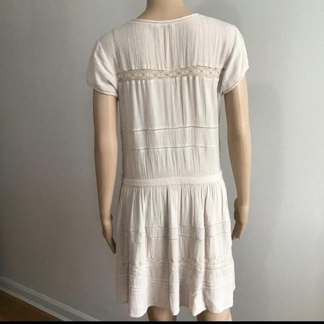Aritzia Women's Pink and Cream Dress Depop