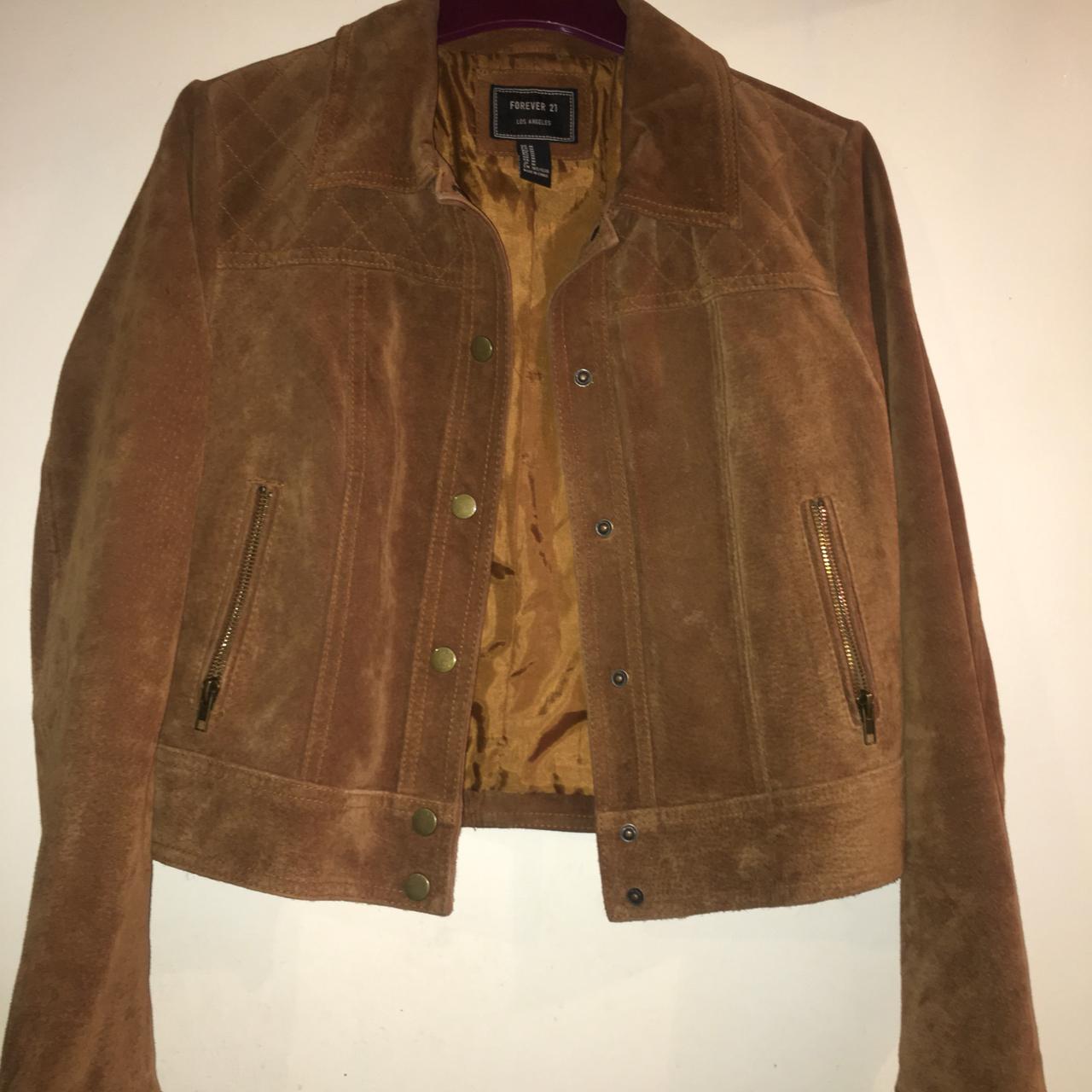 forever 21 brown suede jacket