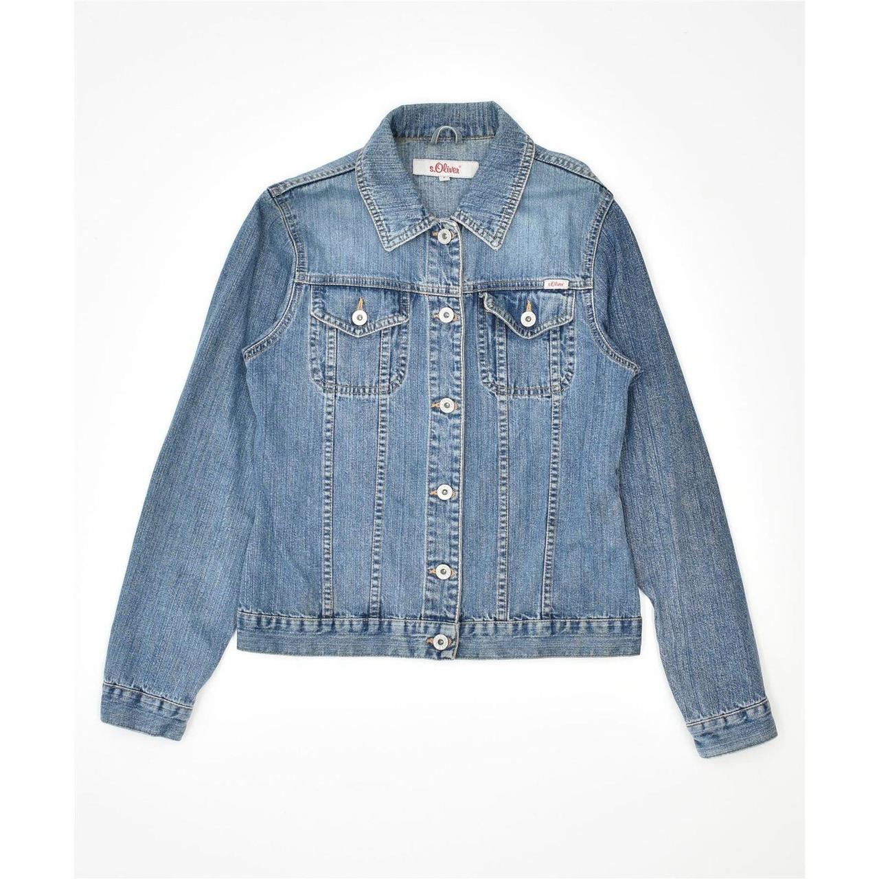 S.OLIVER Womens Denim Jacket UK 8 Small Blue Cotton... Depop
