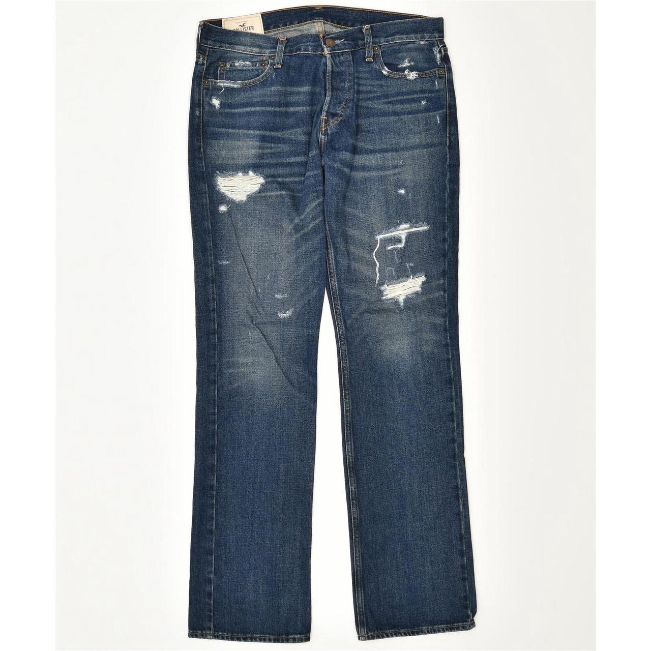 mens distressed bootcut jeans