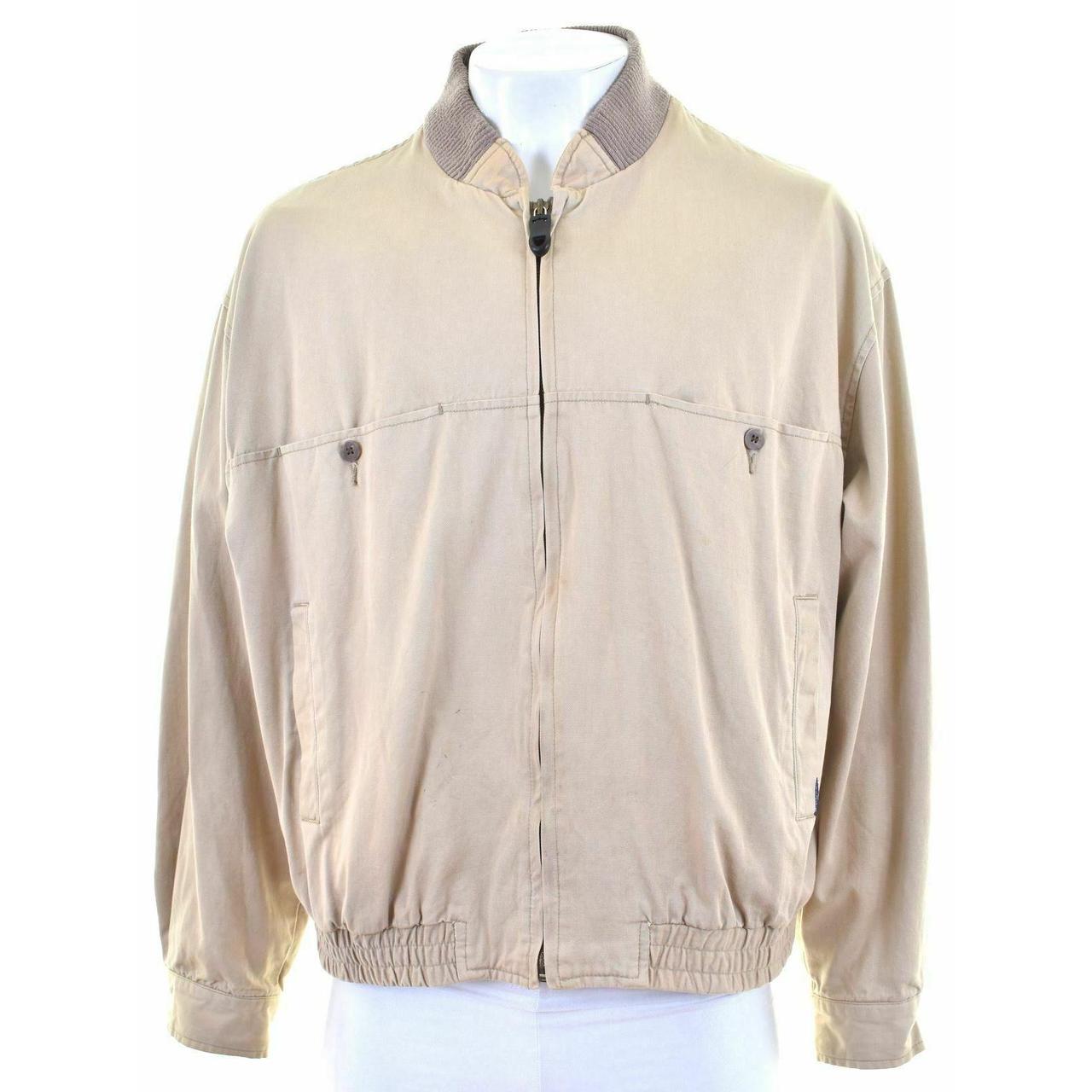 chaps leather bomber jacket