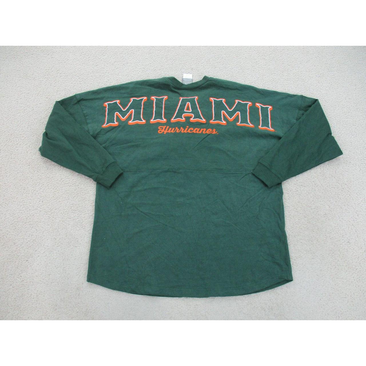 Miami Hurricanes Shirt Women Large Green UM Football... - Depop