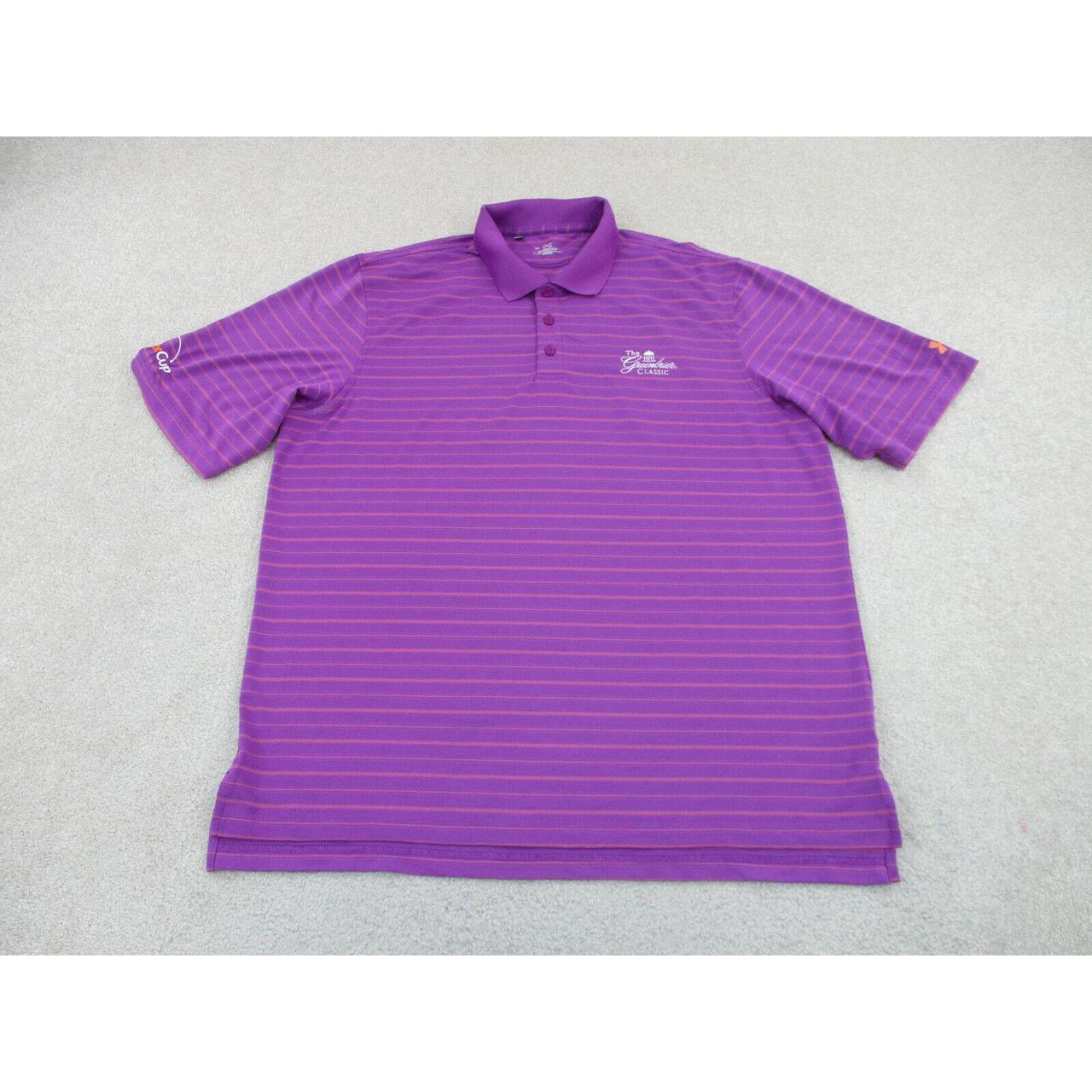 purple under armour polo