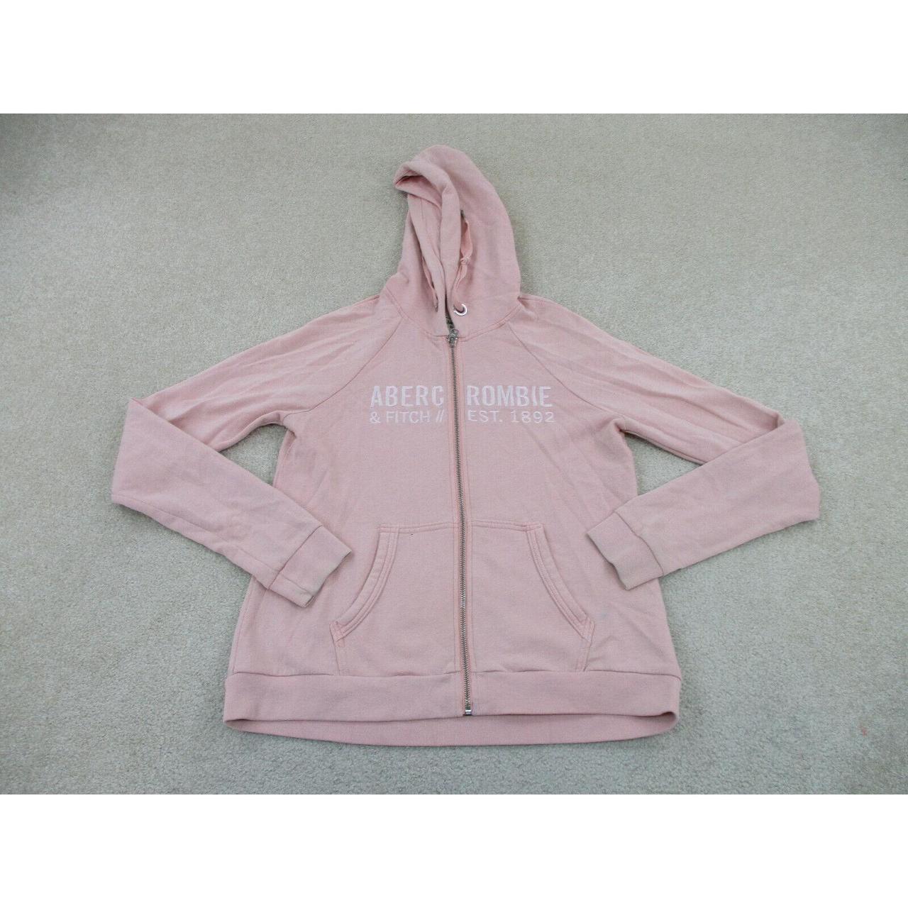 Abercrombie & Fitch Women's Pink Hoodie | Depop