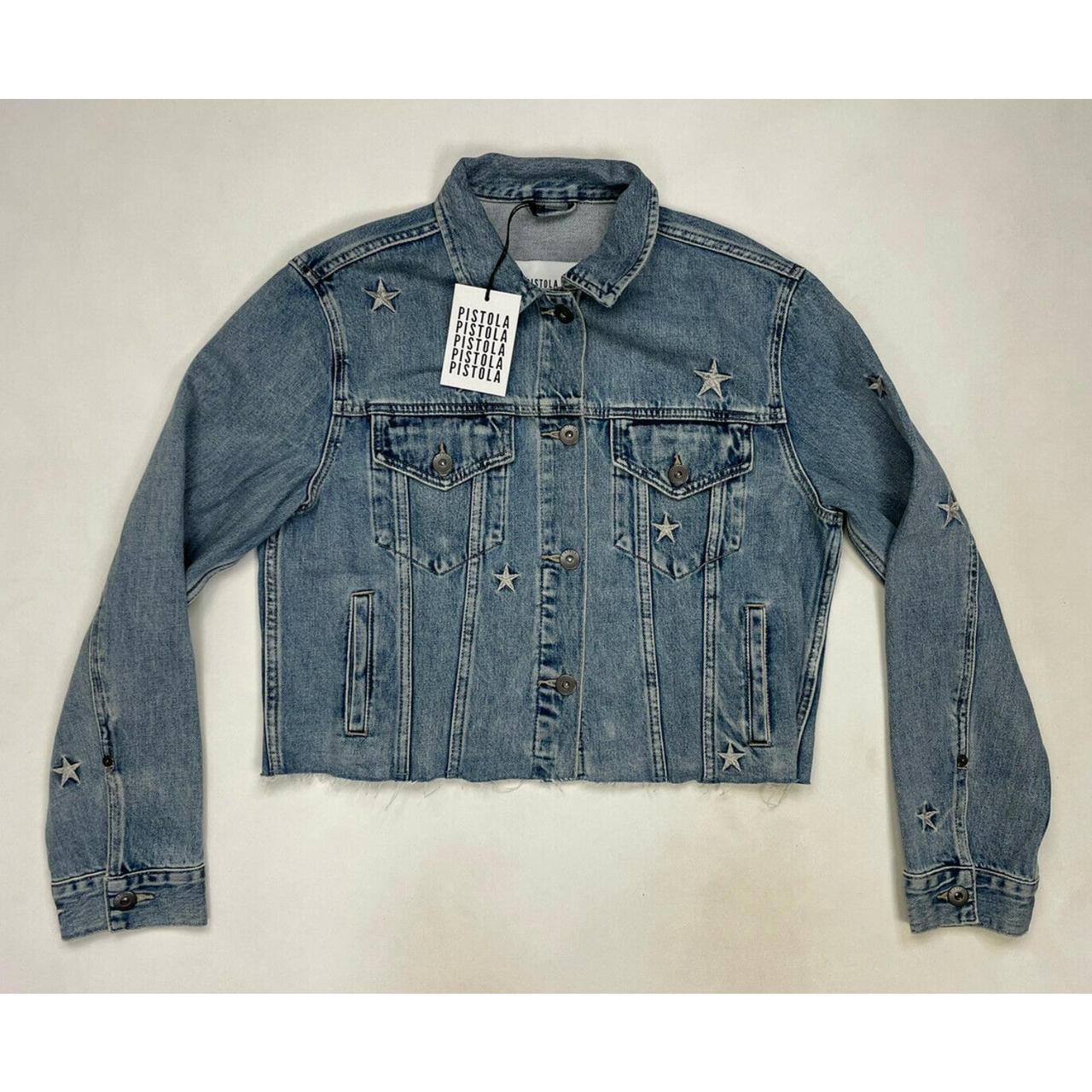 star embroidered jean jacket