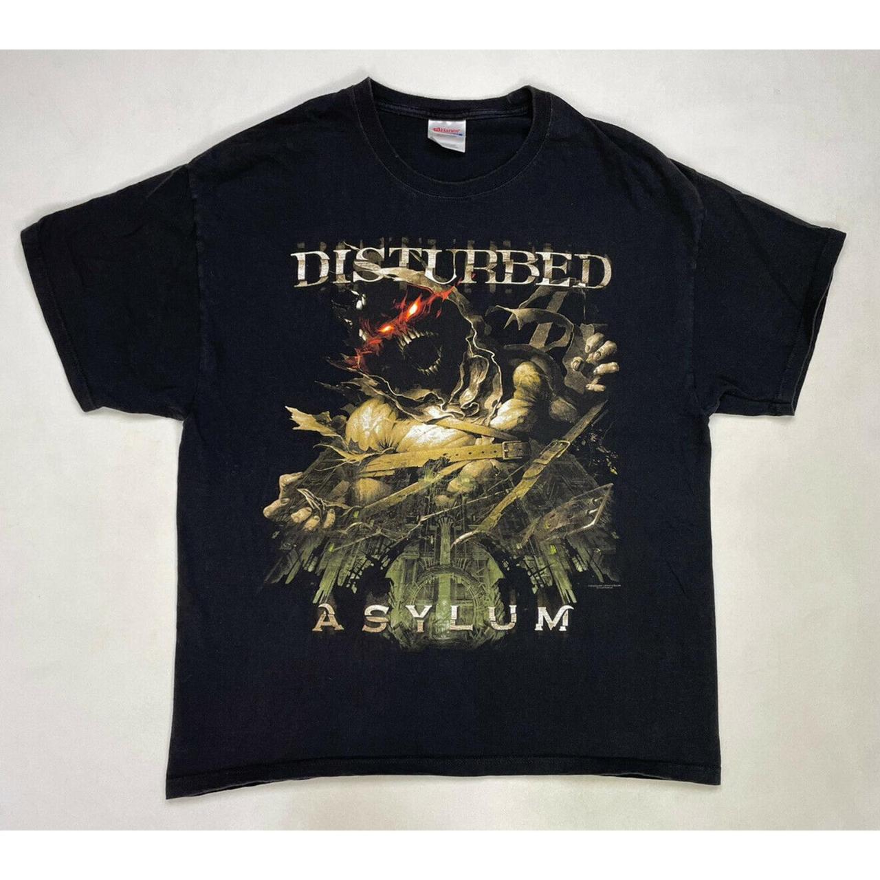 Disturbed Asylum T-Shirt Herren - Band Shirt In Schwarz Aus 100% Baumwolle