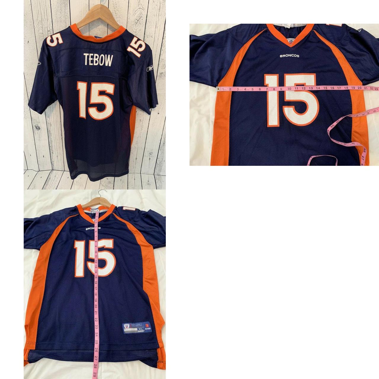 Men's Reebok NFL Tim Tebow #15 Denver Broncos Navy - Depop