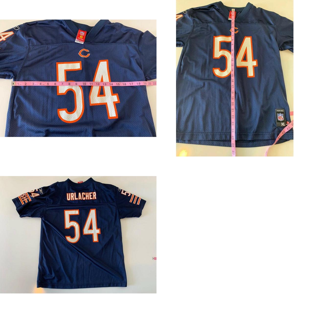 Brian Urlacher #54 Chicago Bears NFL Reebok Jersey Youth X-Large XL 18-20