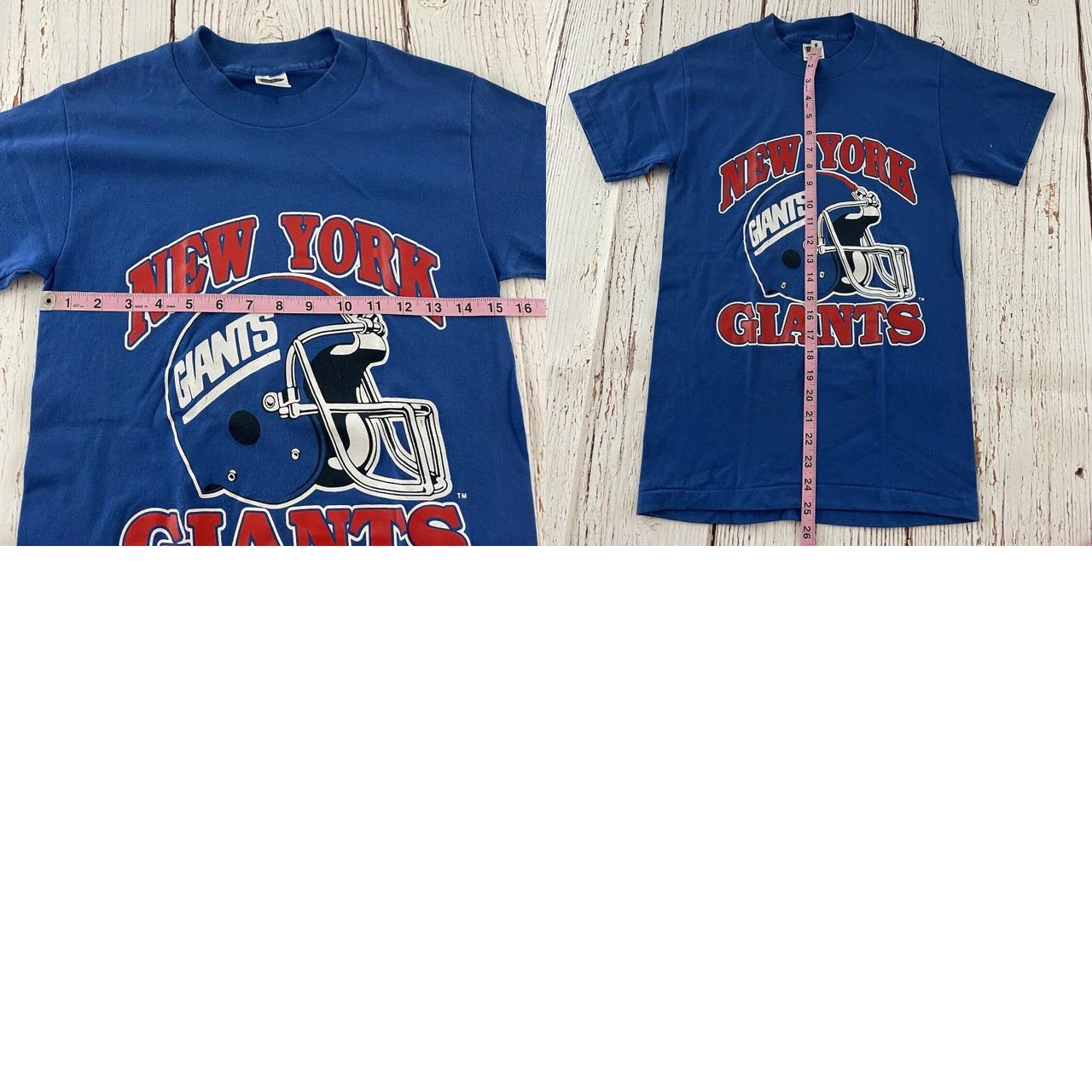 Vintage New York Giants Short Sleeve Trench T Shirt Men's S Blue