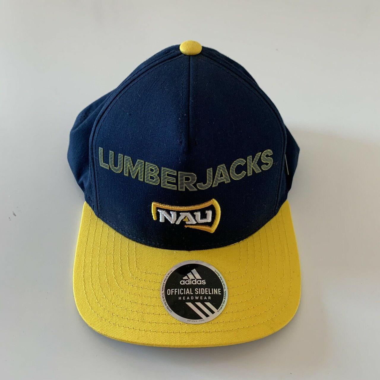 New NAU Lumberjacks Adidas Snap Back Hat Blue... - Depop