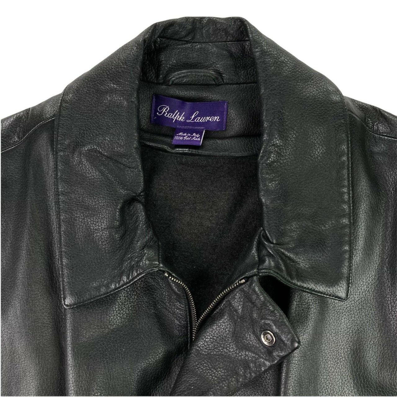 ralph lauren purple label leather jacket