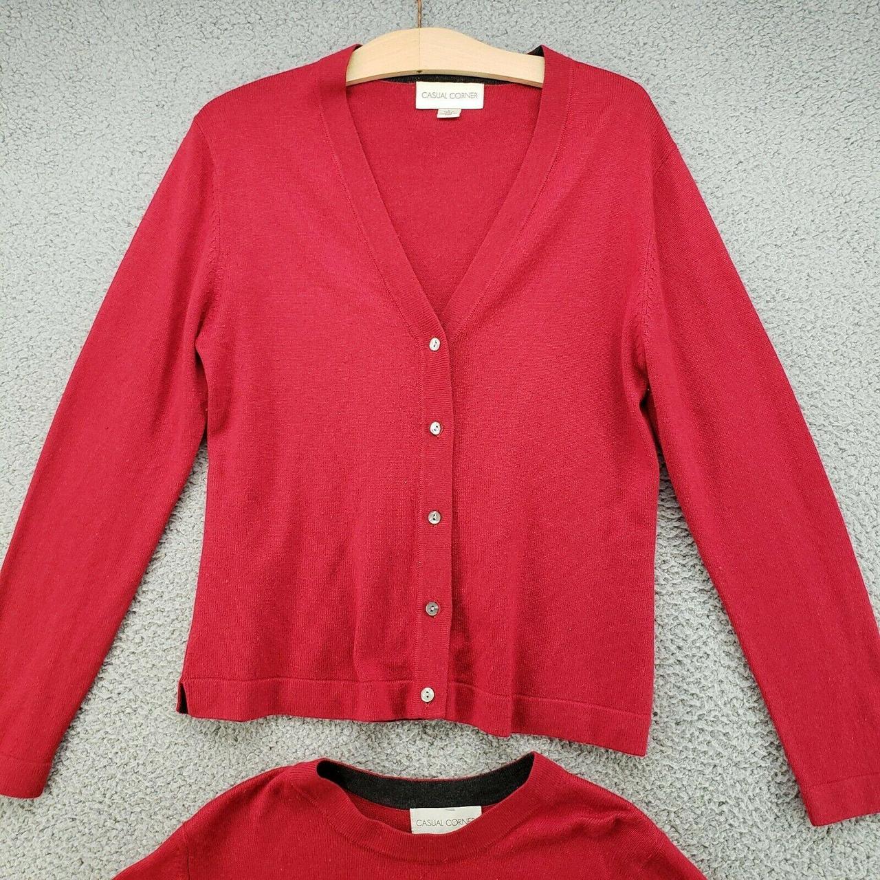 Casual Corner Cashmere & Silk Shirt & Cardigan... Depop